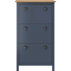 vidaXL skoskab Hill Range 72x35x124 cm massivt fyrretræ grå