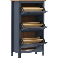 vidaXL skoskab Hill Range 72x35x124 cm massivt fyrretræ grå