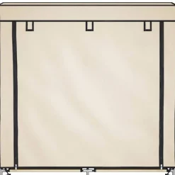 vidaXL skoskab med overtræk 115x28x110 cm stof cremefarvet
