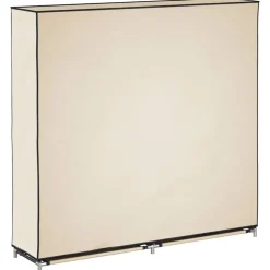 vidaXL skoskab med overtræk 115x28x110 cm stof cremefarvet