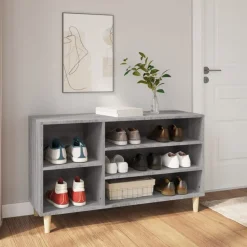 vidaXL skoskab 102x36x60 cm konstrueret træ grå sonoma-eg