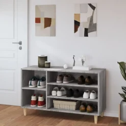 vidaXL skoskab 102x36x60 cm konstrueret træ grå sonoma-eg