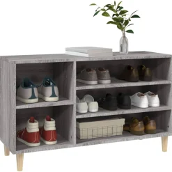 vidaXL skoskab 102x36x60 cm konstrueret træ grå sonoma-eg