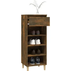 vidaXL skoskab 40x36x105 cm konstrueret træ røget egetræsfarve