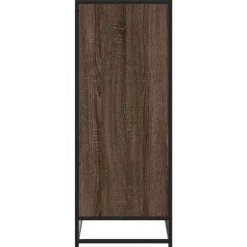 vidaXL skoskab 75x38x97,5 cm konstrueret træ og metal brun egetræ