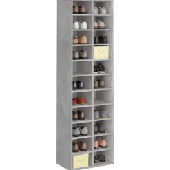 vidaXL skoskab 54x34x183 cm konstrueret træ betongrå