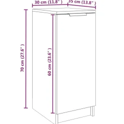 vidaXL skoskab 30x35x70 cm konstrueret træ sonoma-eg