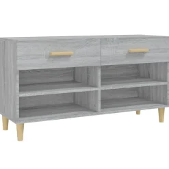 vidaXL skoskab 102x35x55 cm konstrueret træ grå sonoma-eg