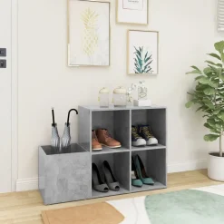 vidaXL skoskab 105x35,5x70 cm konstrueret træ betongrå