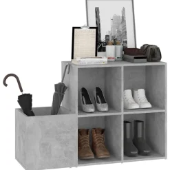 vidaXL skoskab 105x35,5x70 cm konstrueret træ betongrå