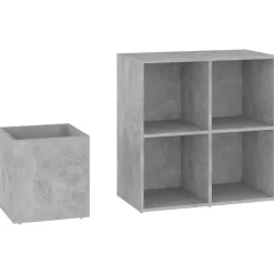 vidaXL skoskab 105x35,5x70 cm konstrueret træ betongrå