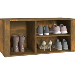 vidaXL skoskab 100x35x45 cm konstrueret træ røget egetræsfarve