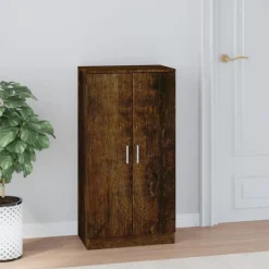 vidaXL skoskab 55x35x108 cm konstrueret træ røget egetræsfarve