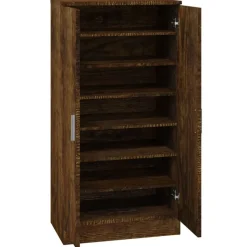 vidaXL skoskab 55x35x108 cm konstrueret træ røget egetræsfarve