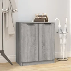 vidaXL skoskab 59x35x70 cm konstrueret træ grå sonoma-eg