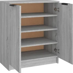 vidaXL skoskab 59x35x70 cm konstrueret træ grå sonoma-eg