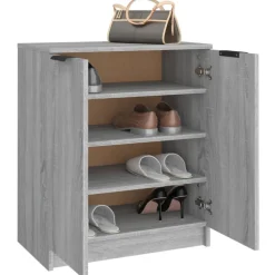 vidaXL skoskab 59x35x70 cm konstrueret træ grå sonoma-eg