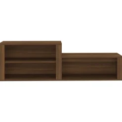 vidaXL skoskab 150x35x45 cm konstrueret træ brun egetræ