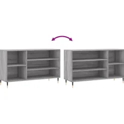 vidaXL skoskab 102x36x60 cm konstrueret træ grå sonoma-eg