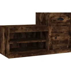 vidaXL skoskab 100x42x60 cm konstrueret træ røget egetræsfarve