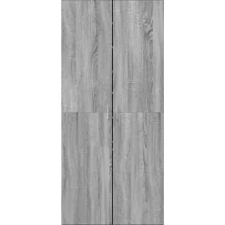 vidaXL skoskab 80x39x178 cm konstrueret træ grå sonoma-eg