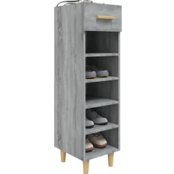 vidaXL skoskab 30x35x105 cm konstrueret træ grå sonoma-eg