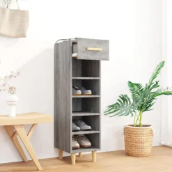 vidaXL skoskab 30x35x105 cm konstrueret træ grå sonoma-eg