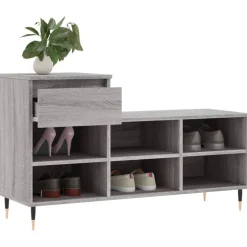 vidaXL skoskab 102x36x60 cm konstrueret træ grå sonoma-eg