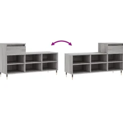 vidaXL skoskab 102x36x60 cm konstrueret træ grå sonoma-eg