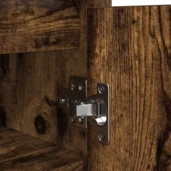 vidaXL skoskab 29,5x34x76 cm konstrueret træ røget egetræsfarve