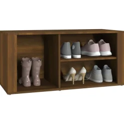 vidaXL skoskab 100x35x45 cm konstrueret træ brun egetræ