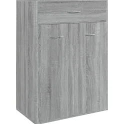 vidaXL skoskab 60x35x84 cm konstrueret træ grå sonoma-eg