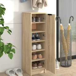 vidaXL skoskab 30x35x100 cm konstrueret træ sonoma-eg