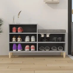 vidaXL skoskab 102x36x60 cm konstrueret træ grå sonoma-eg