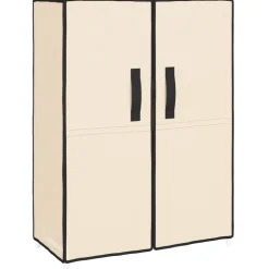 vidaXL skoskab 60x28x90 stof cremefarvet
