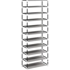vidaXL skoskab 60x30x166 stof grå