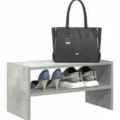 vidaXL skostativ stabelbar 60x30x30,5 cm betongrå