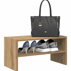 vidaXL skostativ stabelbar 60x30x30,5 cm egetræsfarvet