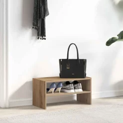 vidaXL skostativ stabelbar 60x30x30,5 cm egetræsfarvet