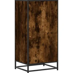 vidaXL skostativ 48x38x97,5 cm konstrueret træ røget egetræsfarve