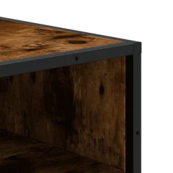 vidaXL skostativ 48x38x97,5 cm konstrueret træ røget egetræsfarve