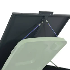 vidaXL skraldespandopbevaring til enkeltspand antracit 69x79x117 cm stål
