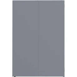 vidaXL skraldespandsskjuler 138x79x117 cm 2 rum stål grå