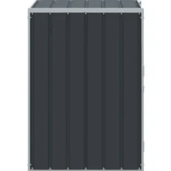 vidaXL skraldespandsskjuler 72x81x115 cm 1 rum stål antracitgrå