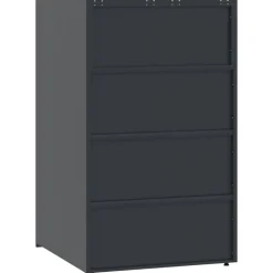 vidaXL skraldespandsskjuler 414x79x117 cm 6 rum stål antracit