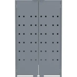 vidaXL skraldespandsskjuler 345x79x117 cm 5 rum stål grå