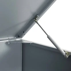 vidaXL skraldespandsskjuler 345x79x117 cm 5 rum stål grå