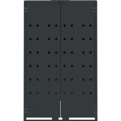 vidaXL skraldespandsskjuler 276x79x117 cm 4 rum stål antracit