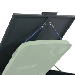 vidaXL skraldespandsskjuler 276x79x117 cm 4 rum stål antracit
