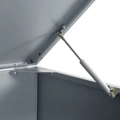 vidaXL skraldespandsskjuler 276x79x117 cm 4 rum stål grå